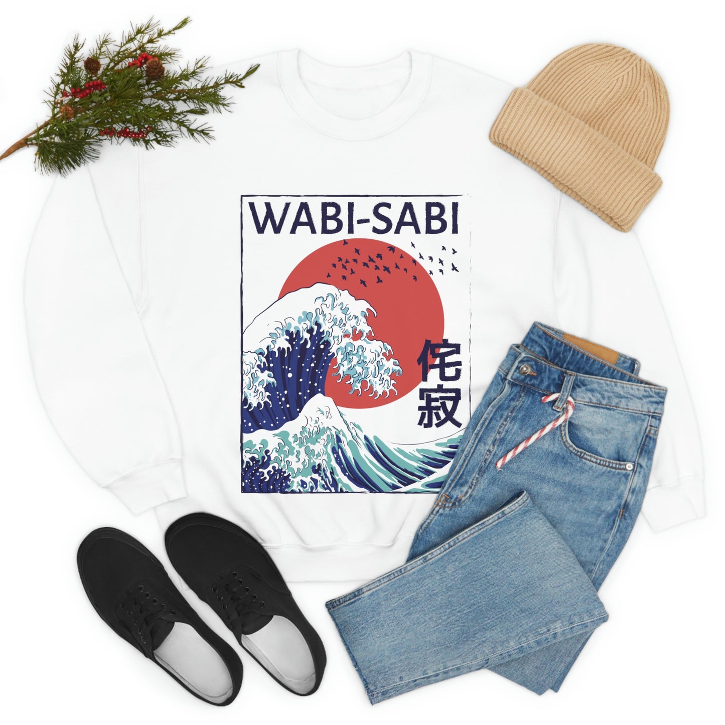 Indie Japanese Art, Japan Streeetwear Retro, Japanese Aesthetic Wave Sweatshirt