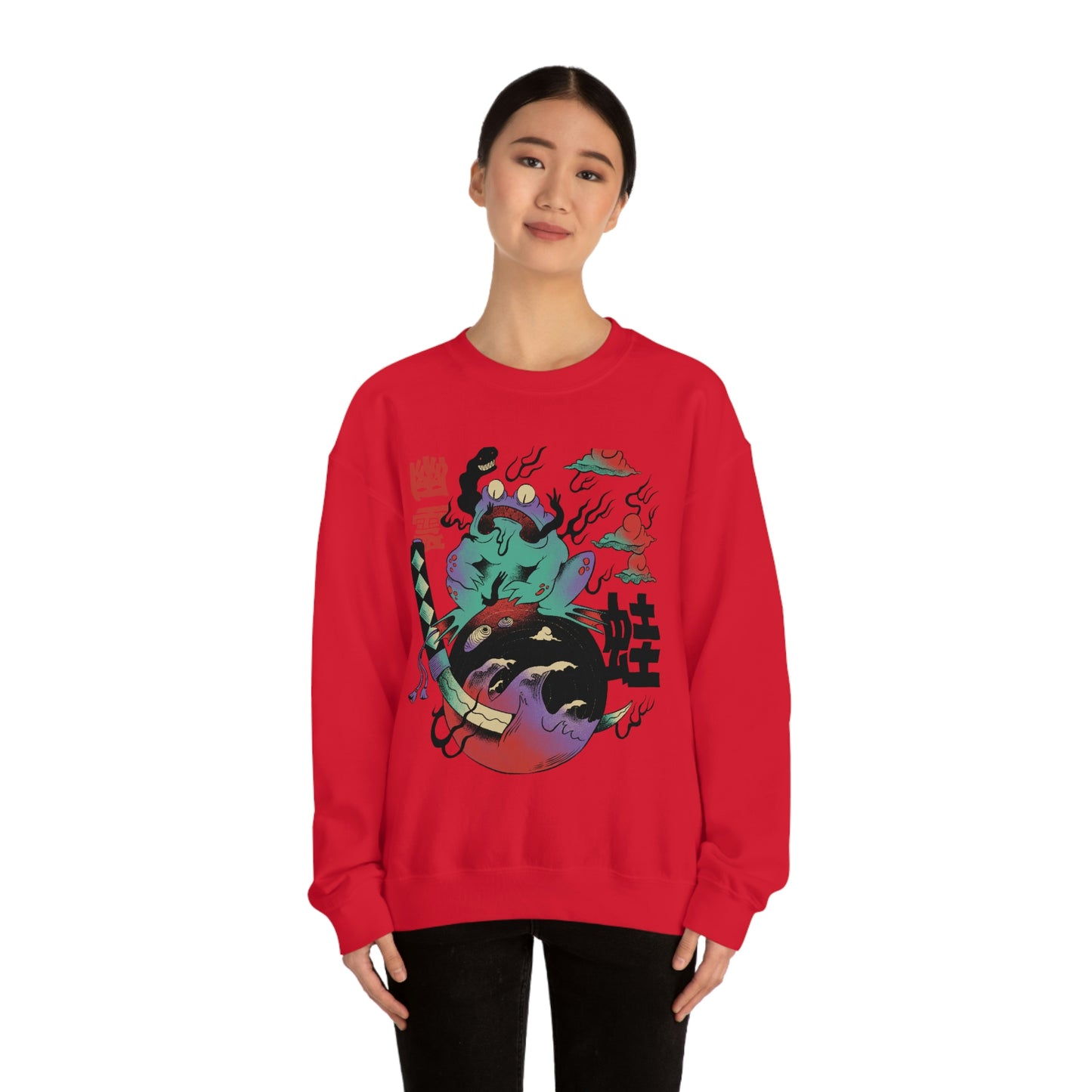 Japan Streeetwear Retro, Japanese Psychedelic Aesthetic Sweatshirt