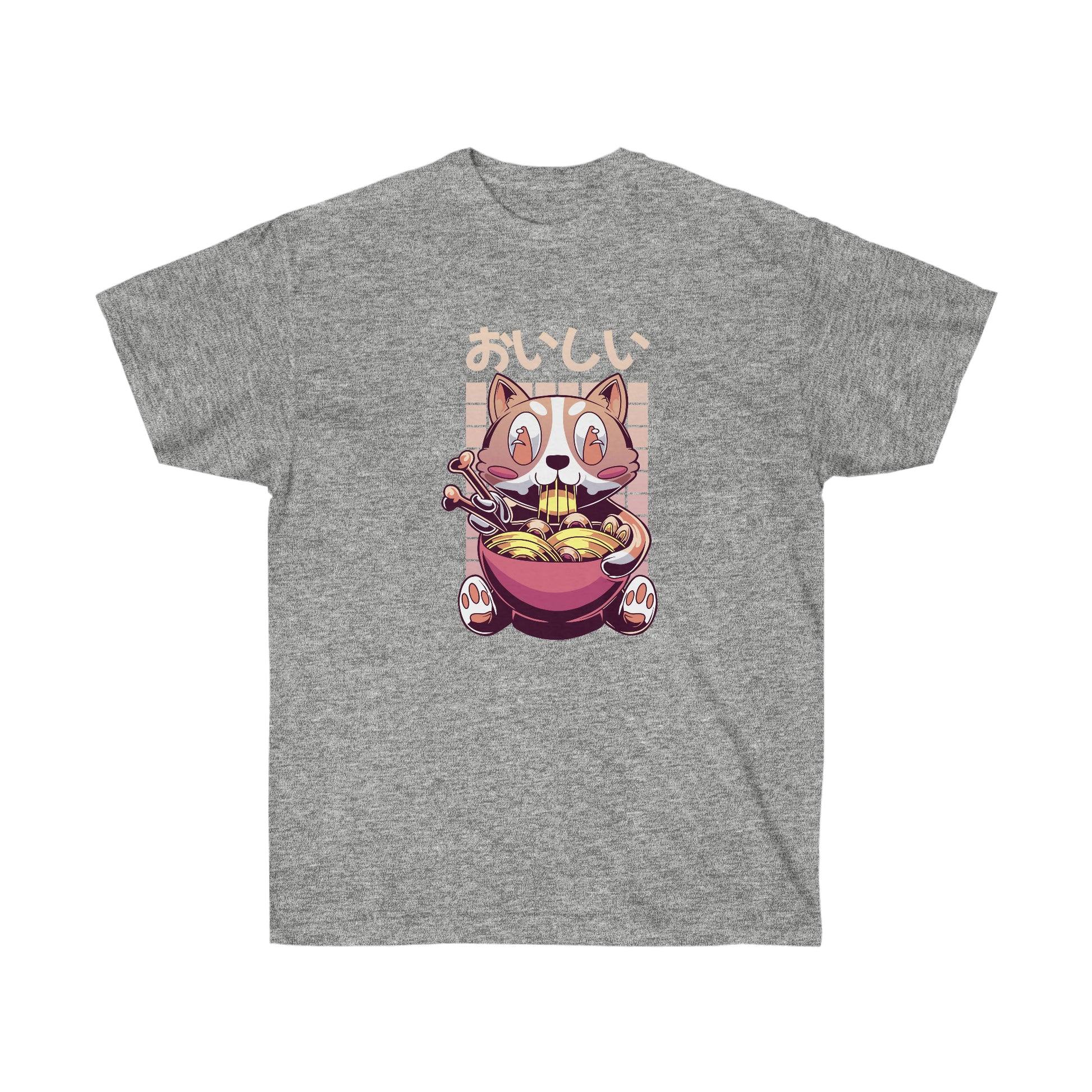 Kawaii Aesthetic Cute Cat Ramen Retrowave T-Shirt