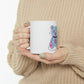 Pastel Goth Bear, Goth Aesthetic White Ceramic Mug