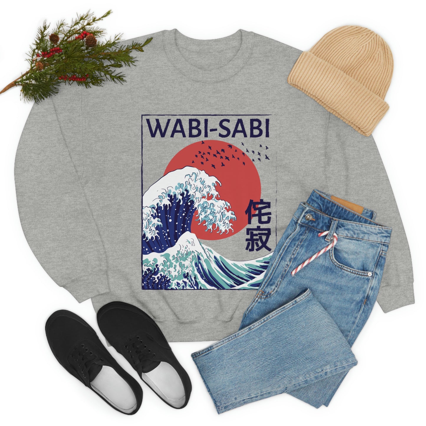 Indie Japanese Art, Japan Streeetwear Retro, Japanese Aesthetic Wave Sweatshirt