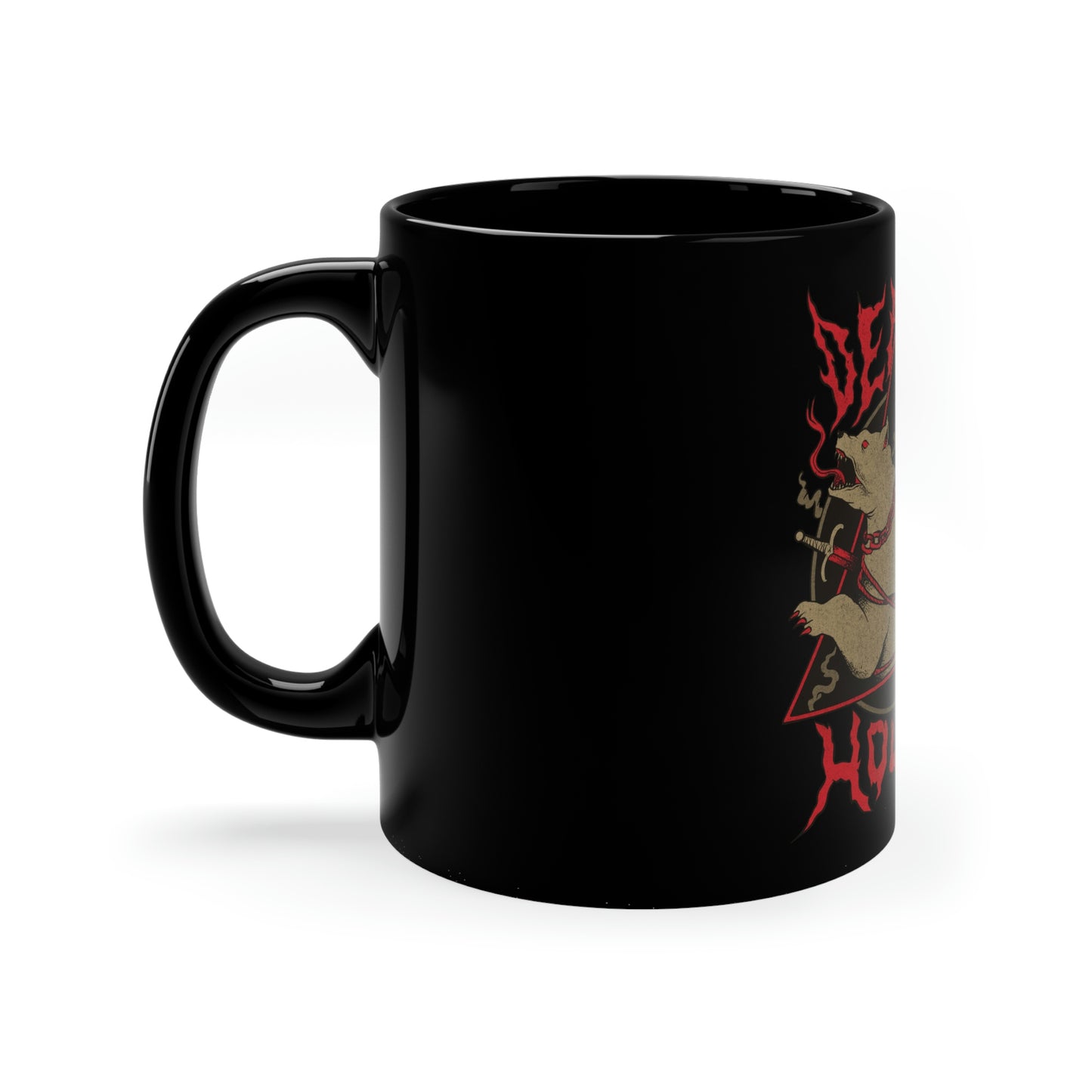 Death Hound Grunge 11oz Black Mug