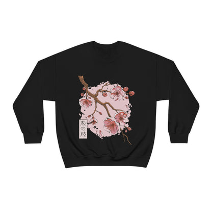 Japanese Aesthetic Sakura Blossom Flowers Sweatshirt