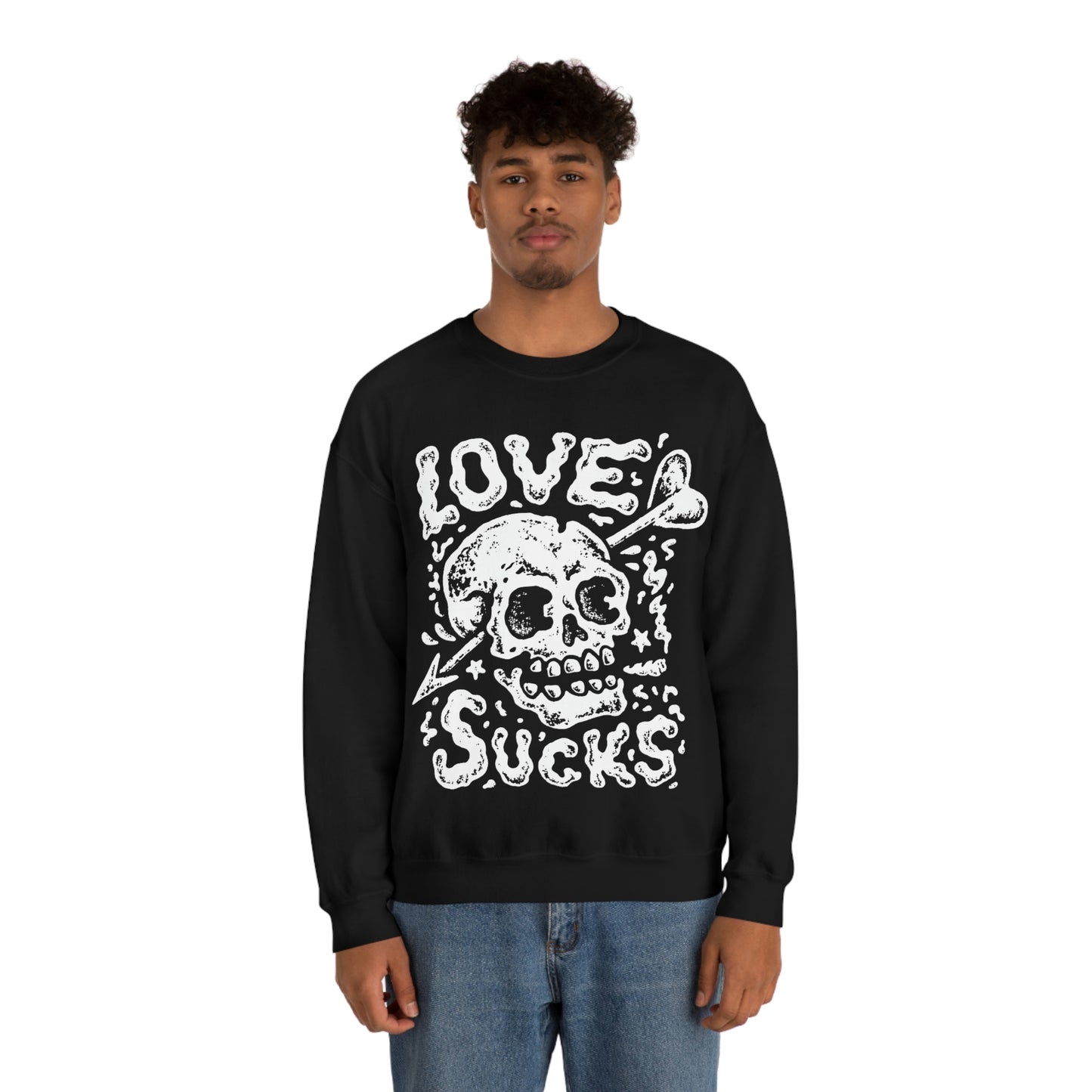 Love Sucks Goth Aesthetic Anti Valentine Sweatshirt