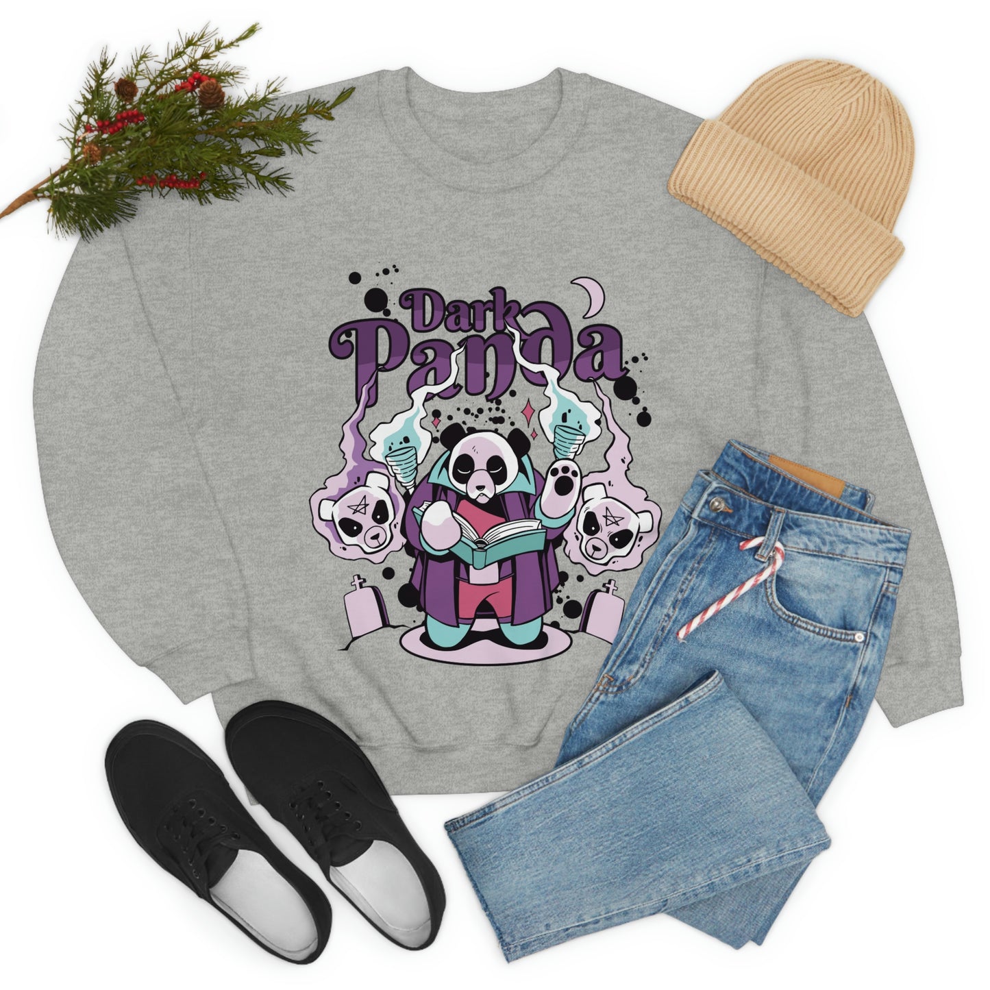 Dark Panda Pastel Goth Aesthetic Sweatshirt