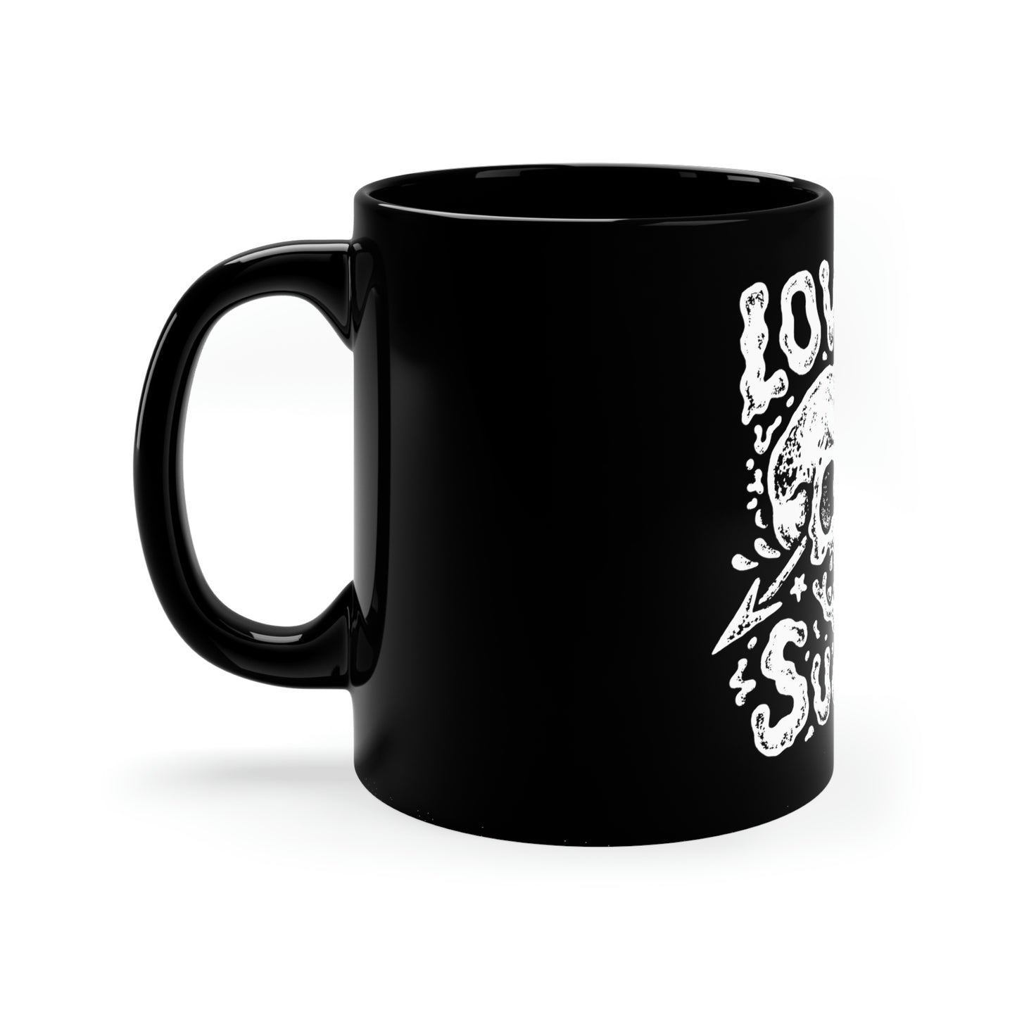 Love Sucks Goth Aesthetic Anti Valentine 11oz Black Mug