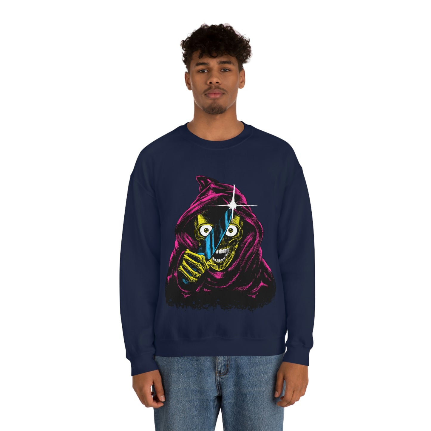 Grim Reaper With Knife Retro Goth Aesthetic Sweatshirt