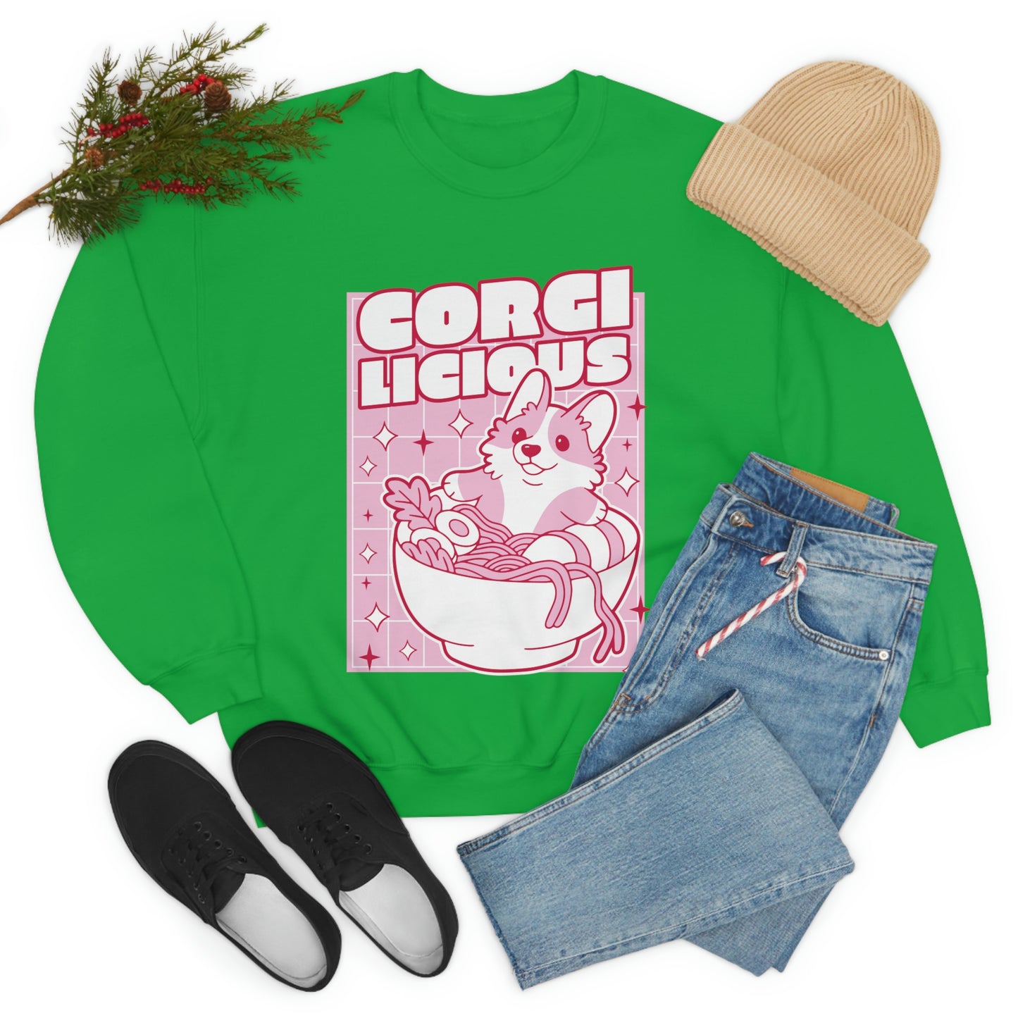 Japanese Aesthetic Corgilicious Cute Sweatshirt