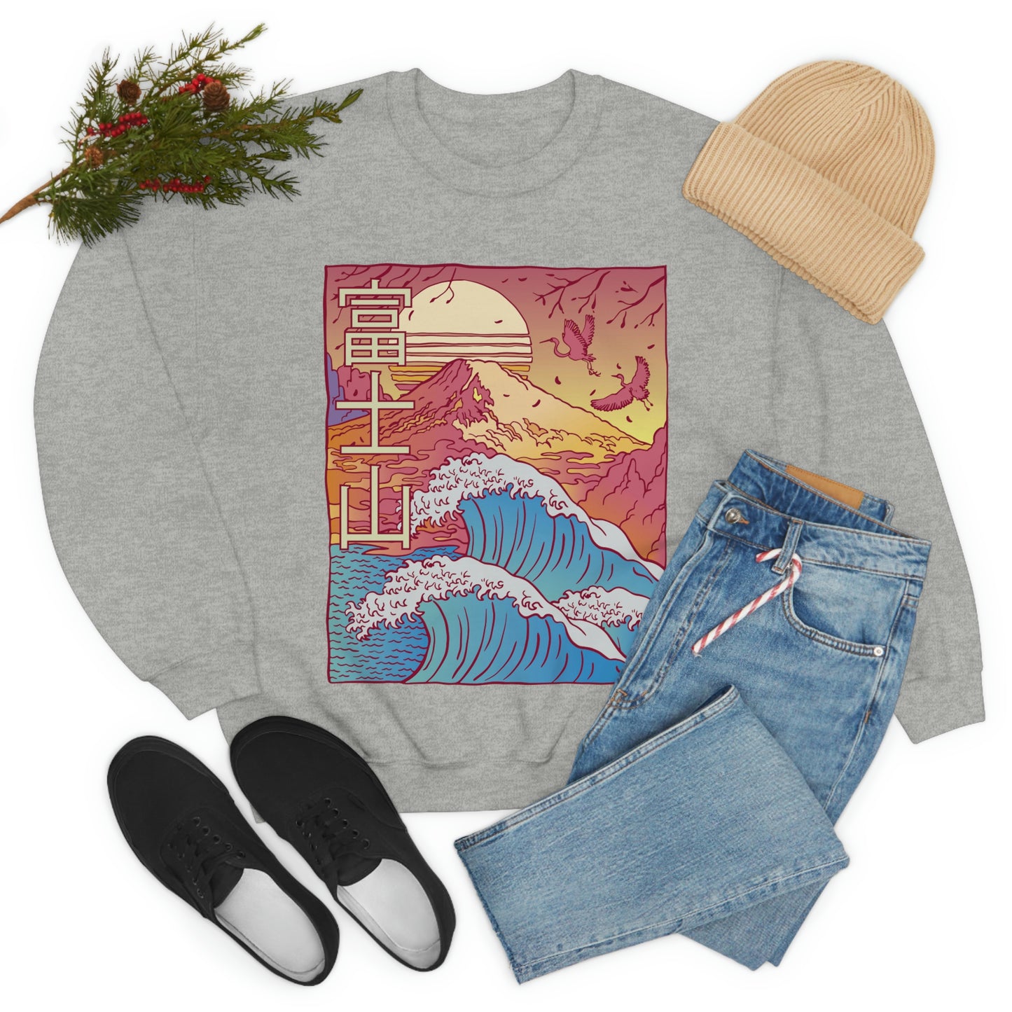 Kawaii Aesthetic Japanese Retro Vaporwave Art Sweatshirt