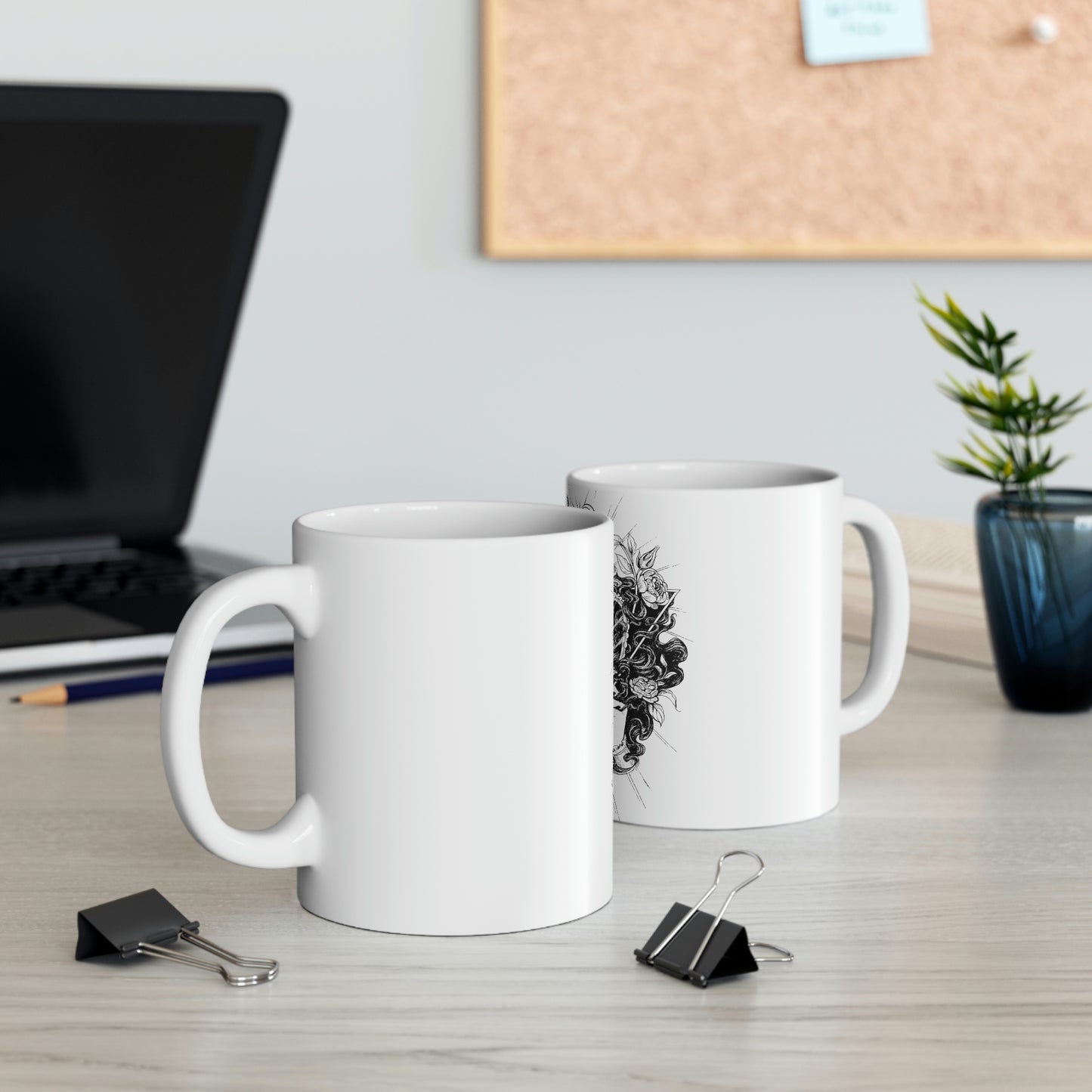 Dark Aesthetic White Ceramic Mug