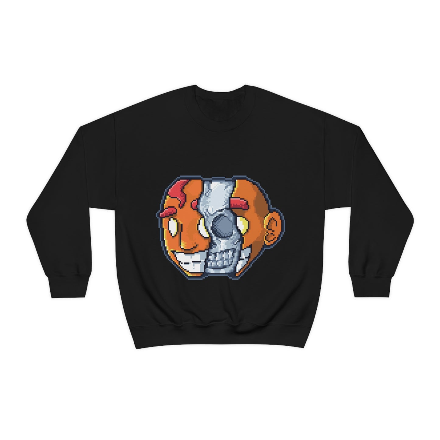 Pixel Split Skull Sweatshirt