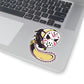 Grim Reaper With Hockey Mask Cartoon Goth Aesthetic Sticker