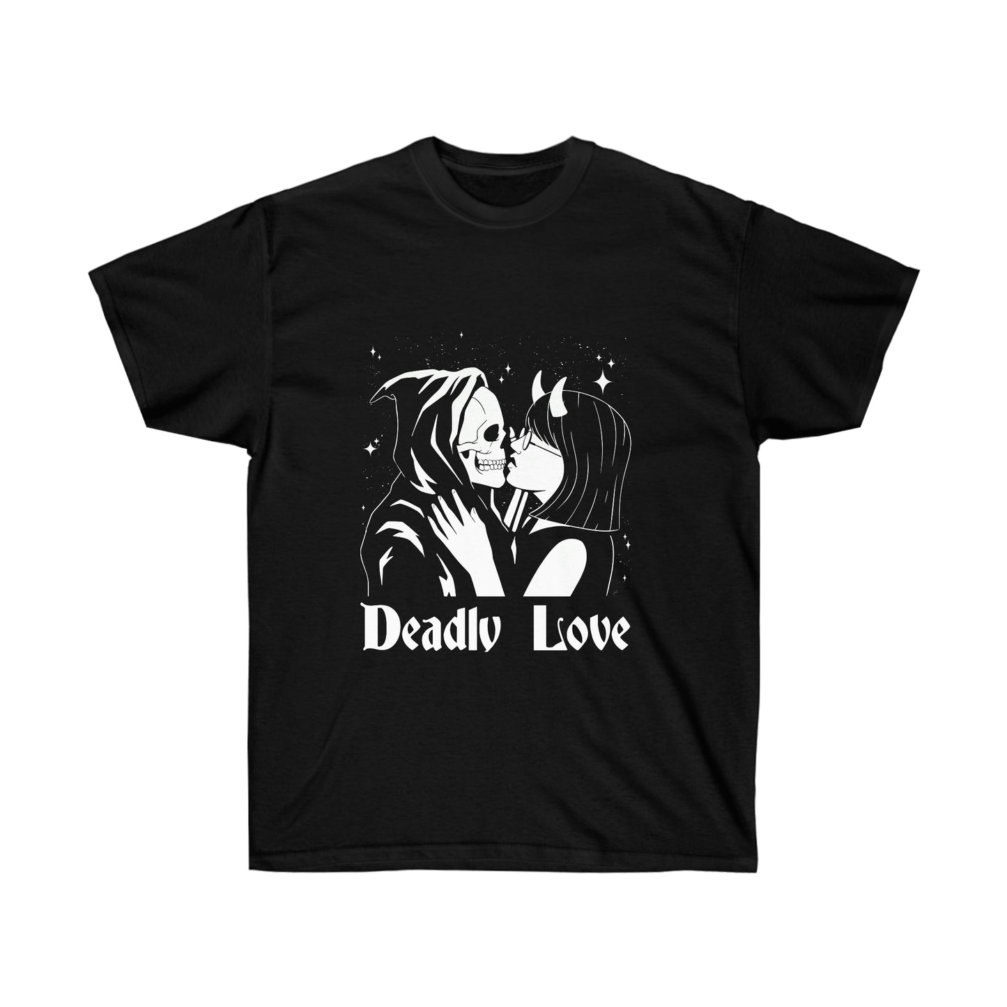 Deadly Love Skeleton Goth Aesthetic T-Shirt