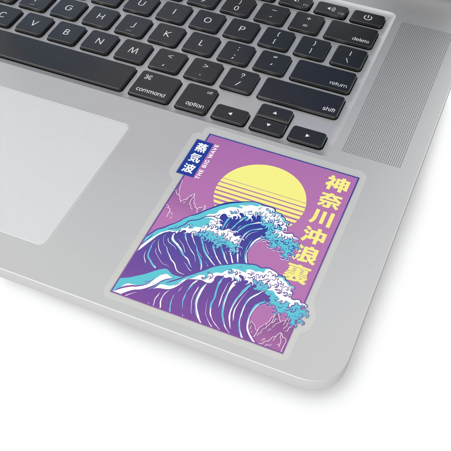 Japanese Aesthetic Vaporwave The Great Wave off Kanagawa Sticker