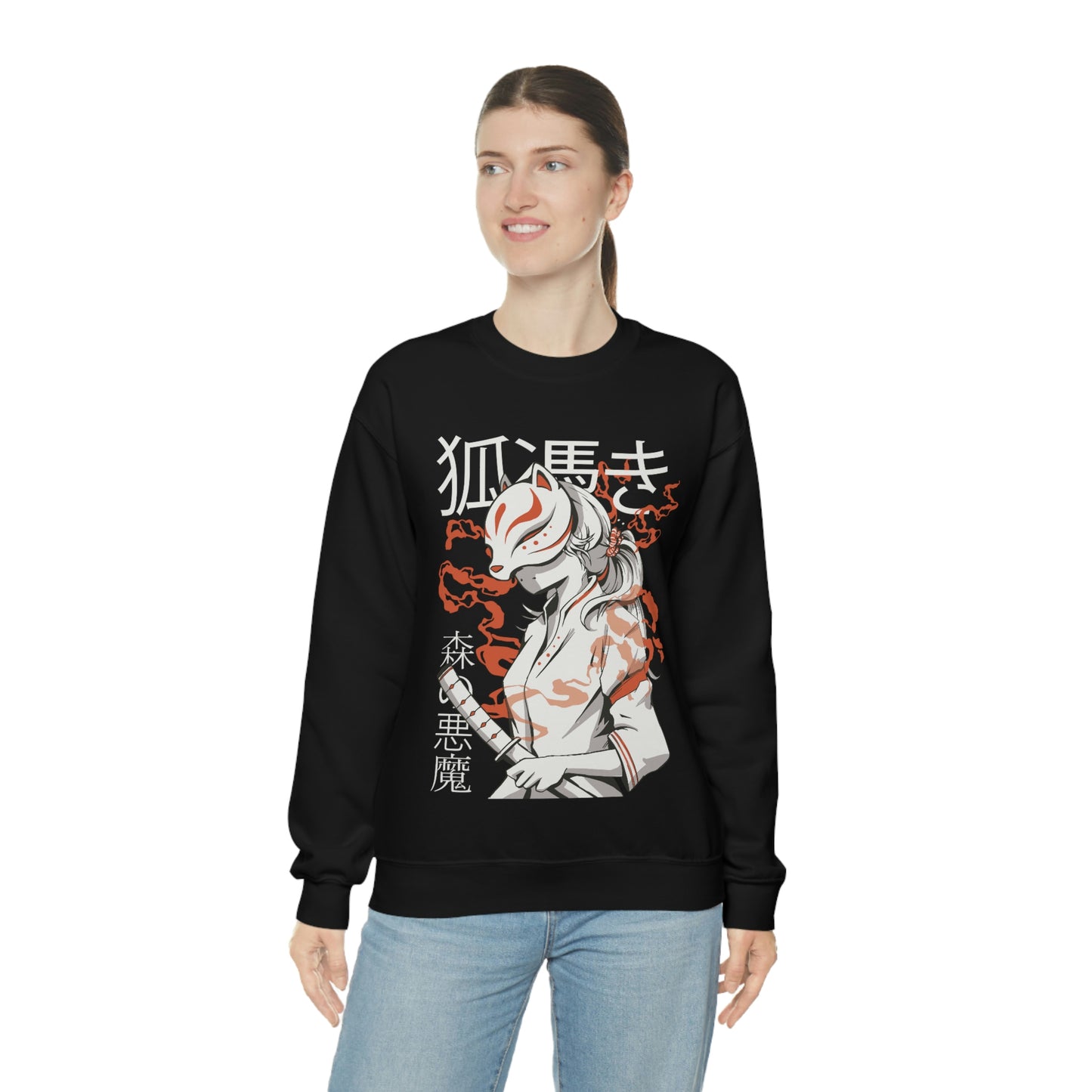 Japanese Aesthetic Kitsune Samurai Sweatshirt