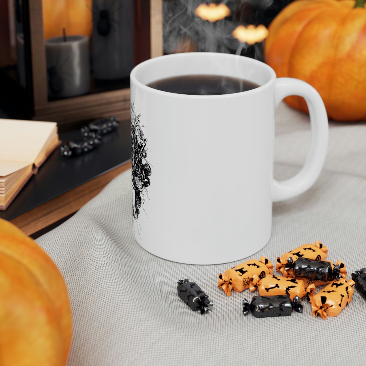 Dark Aesthetic White Ceramic Mug