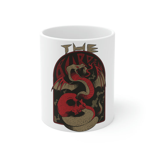 Snake N Skull Goth Aesthetic White Ceramic Mug