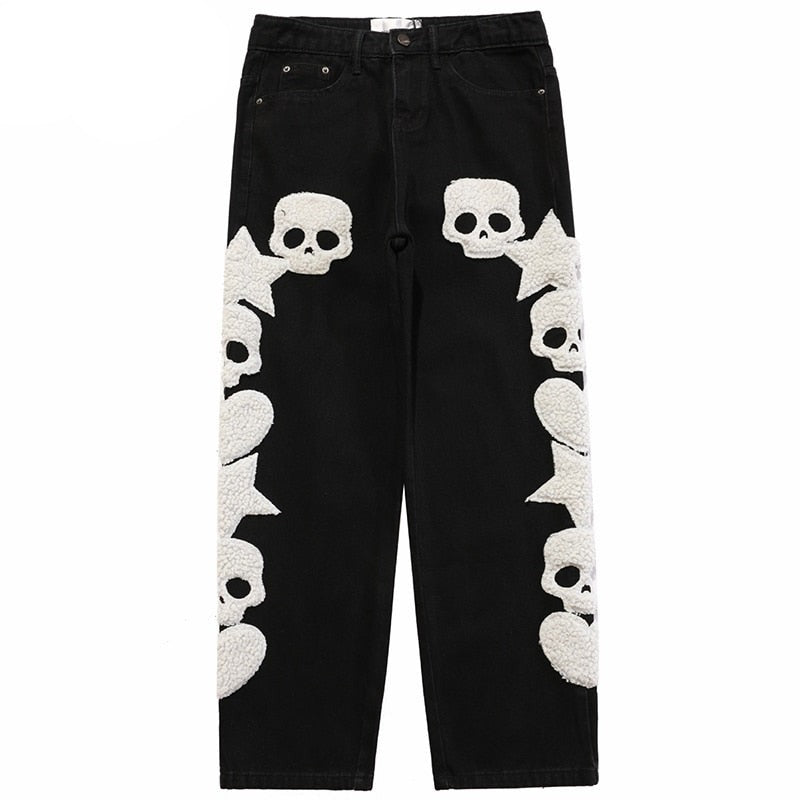 Pants Streetwear Skull Star Design