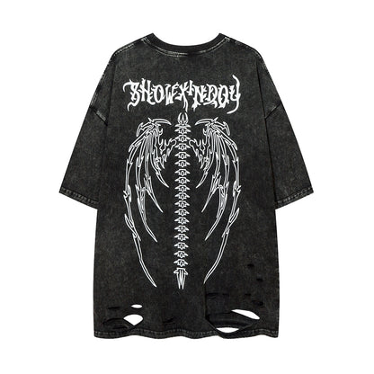 Demon Skeleton Oversized Y2k T Shirt