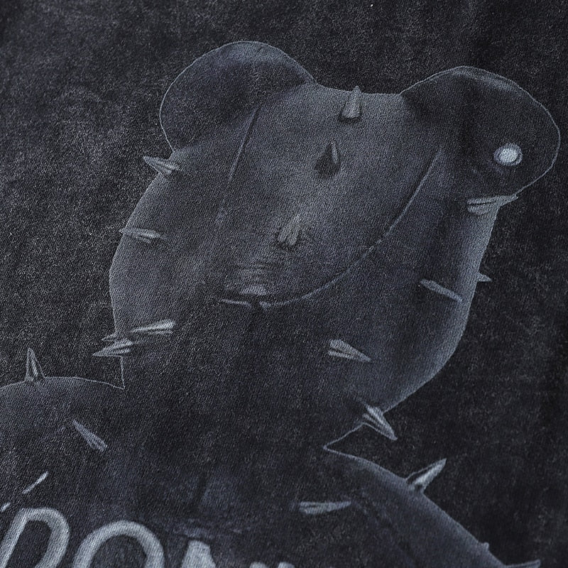 Streetwear Oversized Bear Graphic T-Shirt