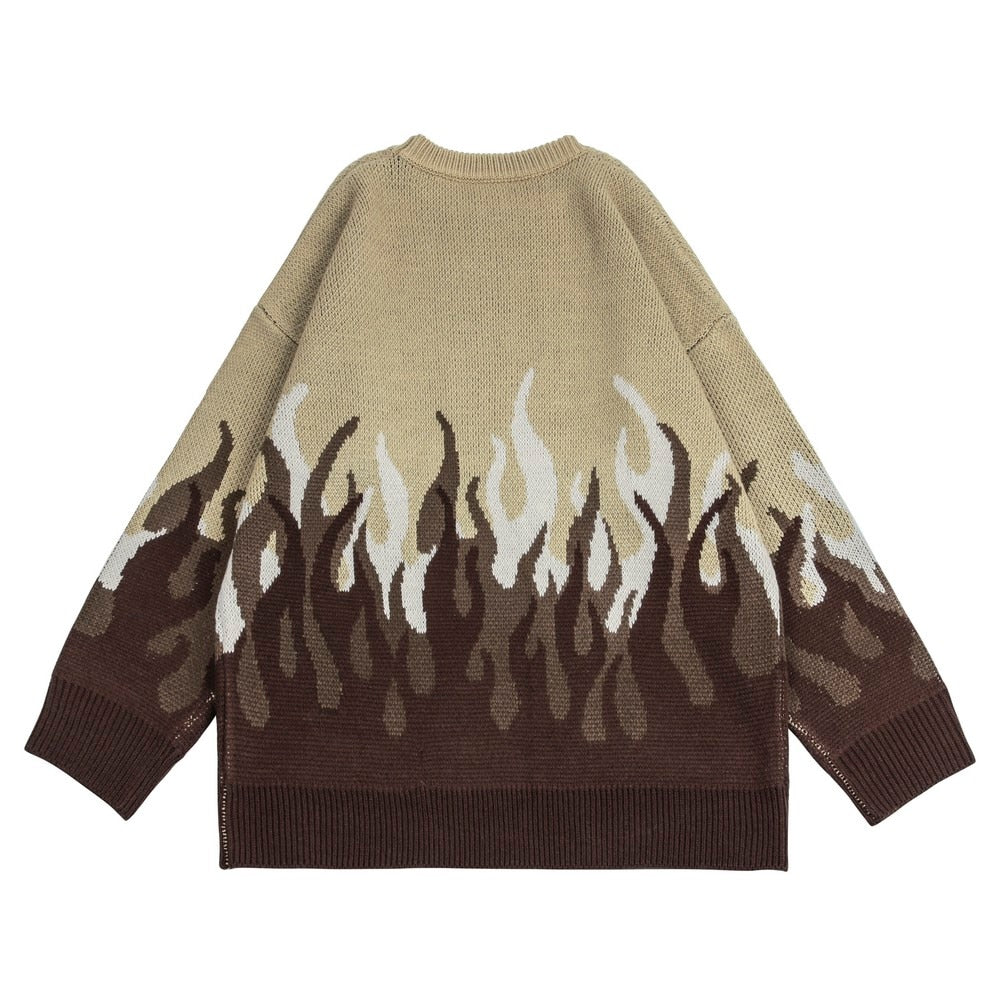 Flame Graphic Sweater Long sleeve