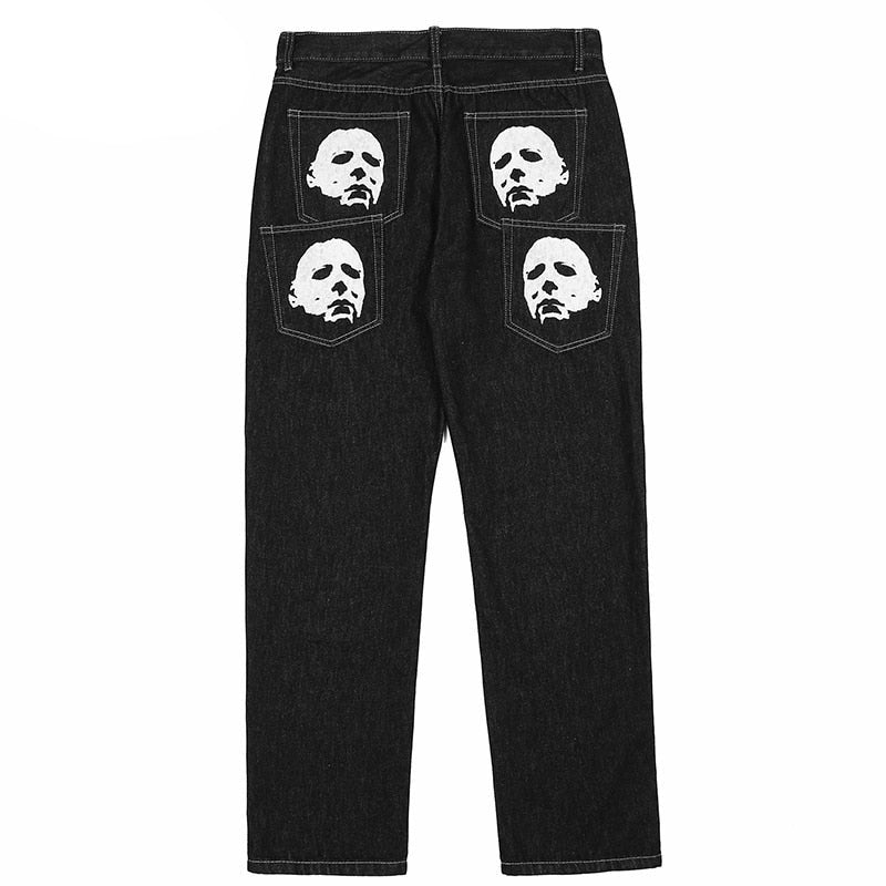 Streetwear Pants Face Printed Pants