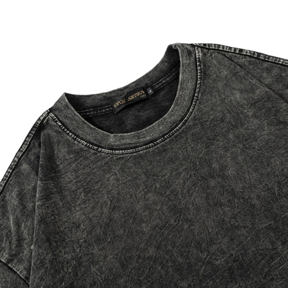Gothic Blue Flame Print Oversized T Shirt Streetwear Short Sleeve