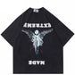 Streetwear Oversized Angels Graphic T Shirt