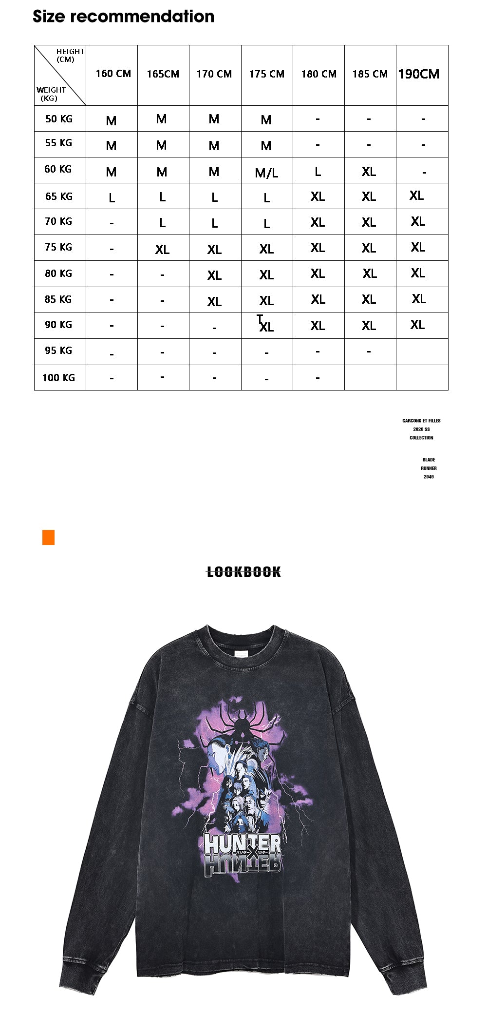 Streetwear Oversized Anime T Shirt Y2k Long Sleeve