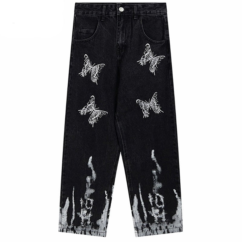 Pants Streetwear Butterfly Graphic