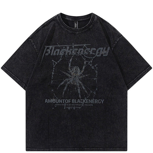 Streetwear T-Shirt Spider Graphic