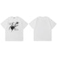 Streetwear Oversized T-Shirt Black Spider Graphic