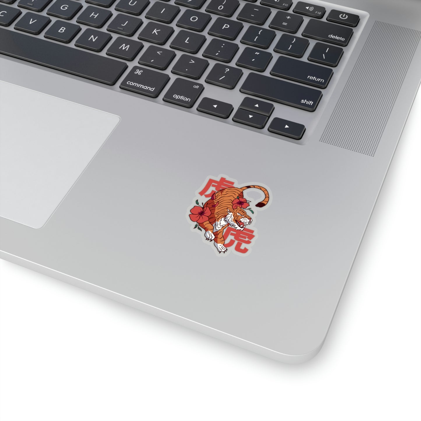 Japanese Aesthetic Tiger and Flowers Sticker