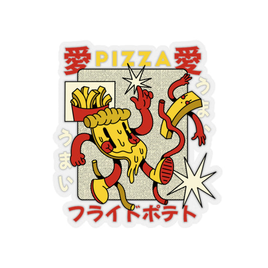 Japanese Aesthetic Pizza Cartoon Sticker