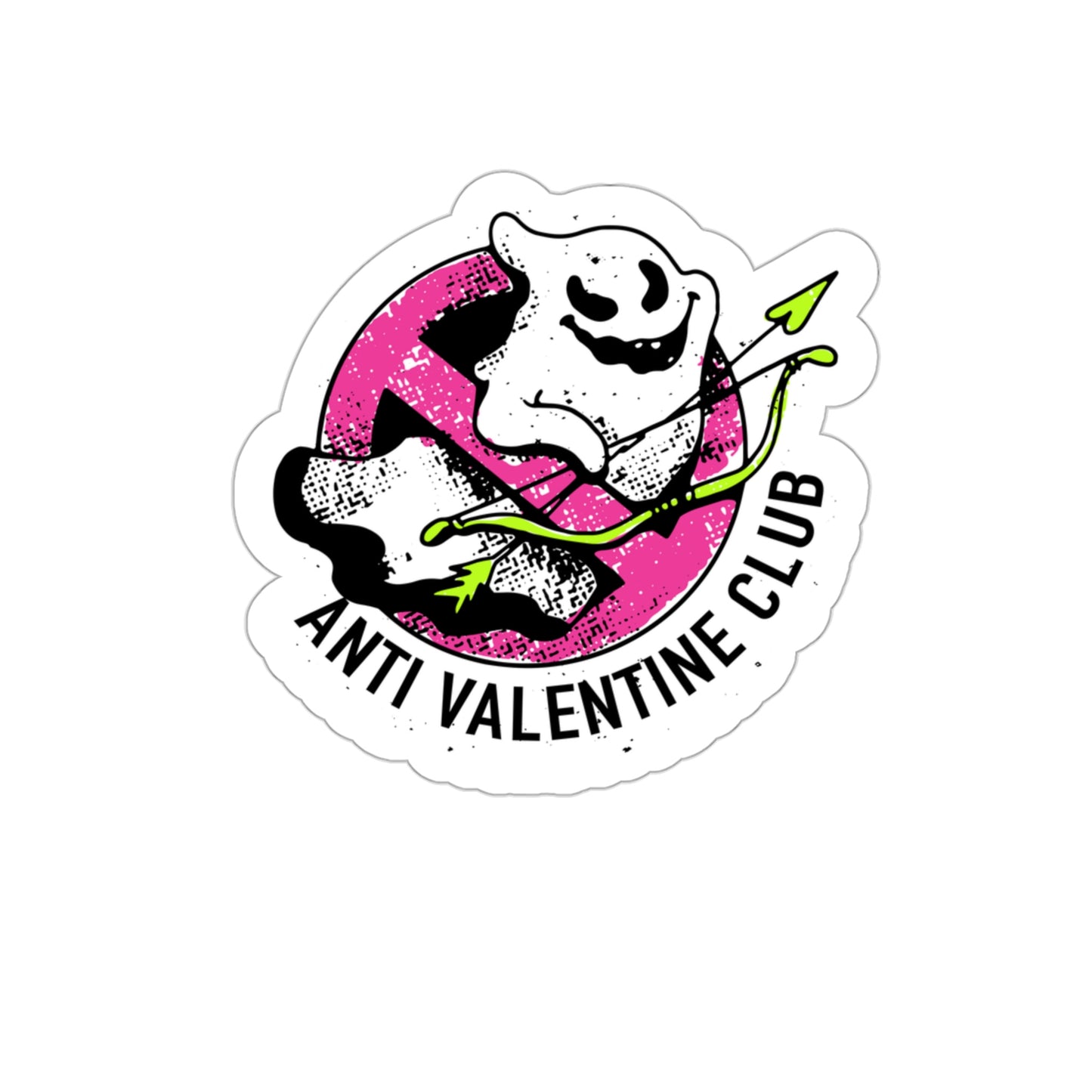 Anti Valentines CLub Ghost Sticker