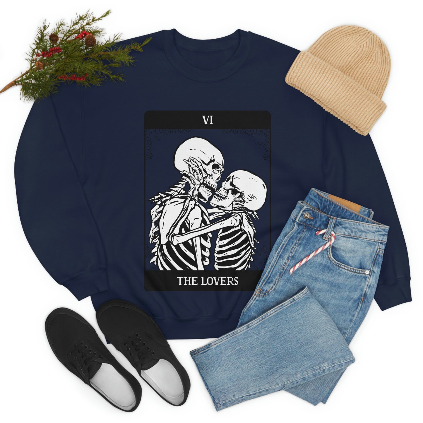 The Lovers Tarrot Card Goth Aesthetic Sweatshirt