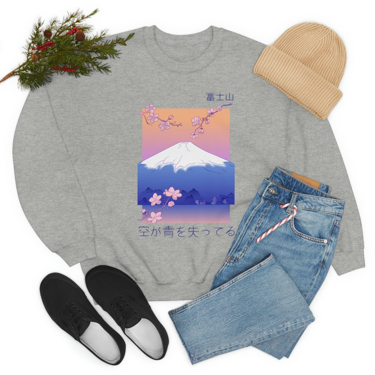 Indie Japanese Art, Japan Streeetwear Retro, Japanese Aesthetic Sweatshirt