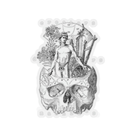 Encyclopedia Skull Goth Aesthetic Sticker