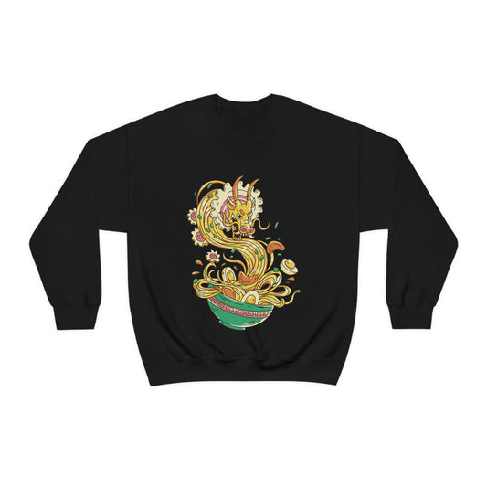 Japanese Aesthetic Dragon Ramen Illustration Sweatshirt