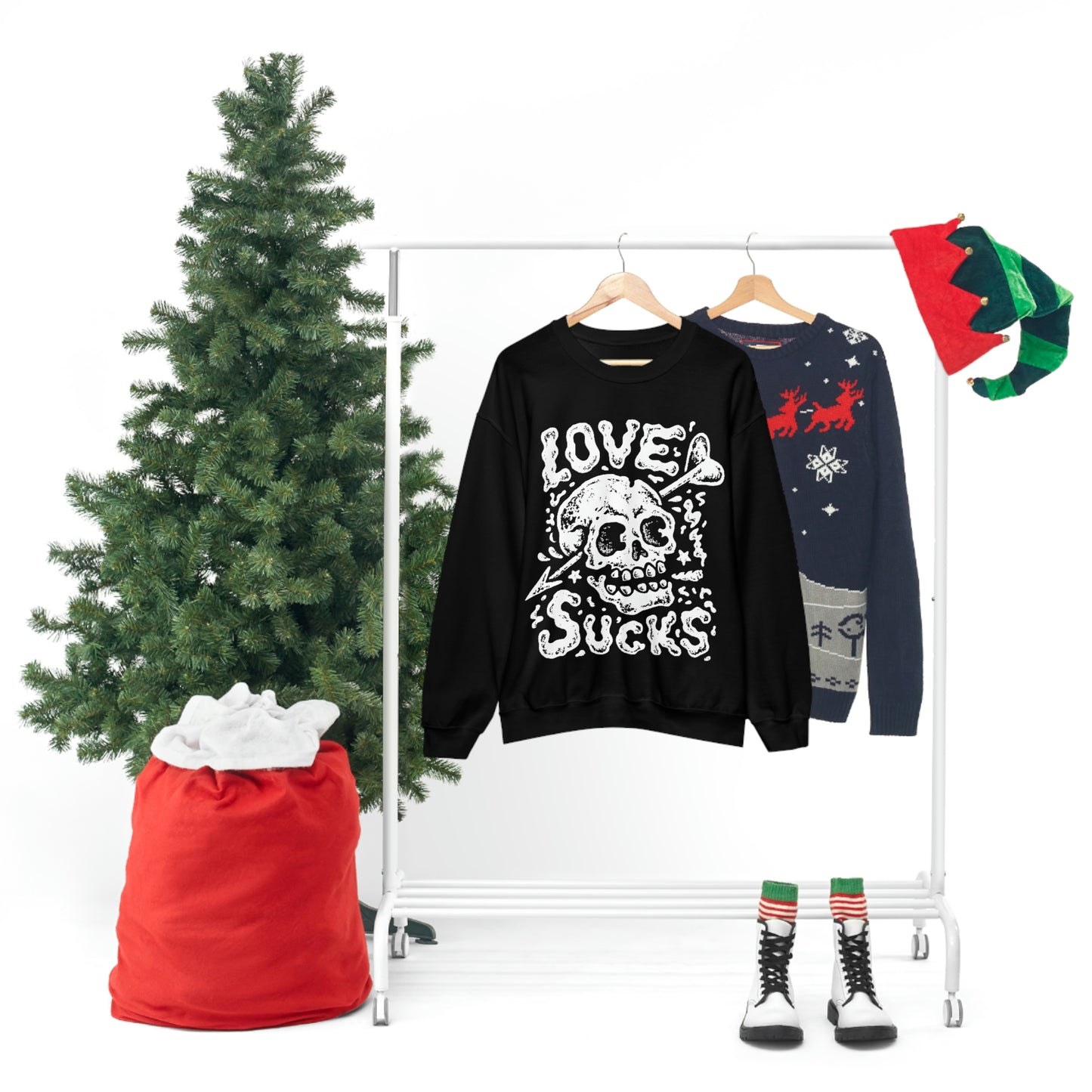 Love Sucks Goth Aesthetic Anti Valentine Sweatshirt