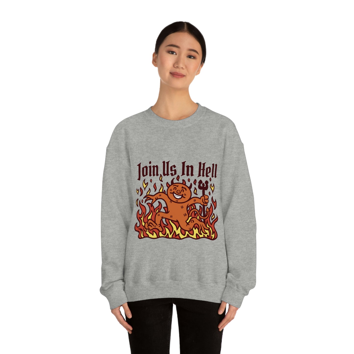 Join Us In Hell Cute Demon, Goth Aesthetic Sweatshirt