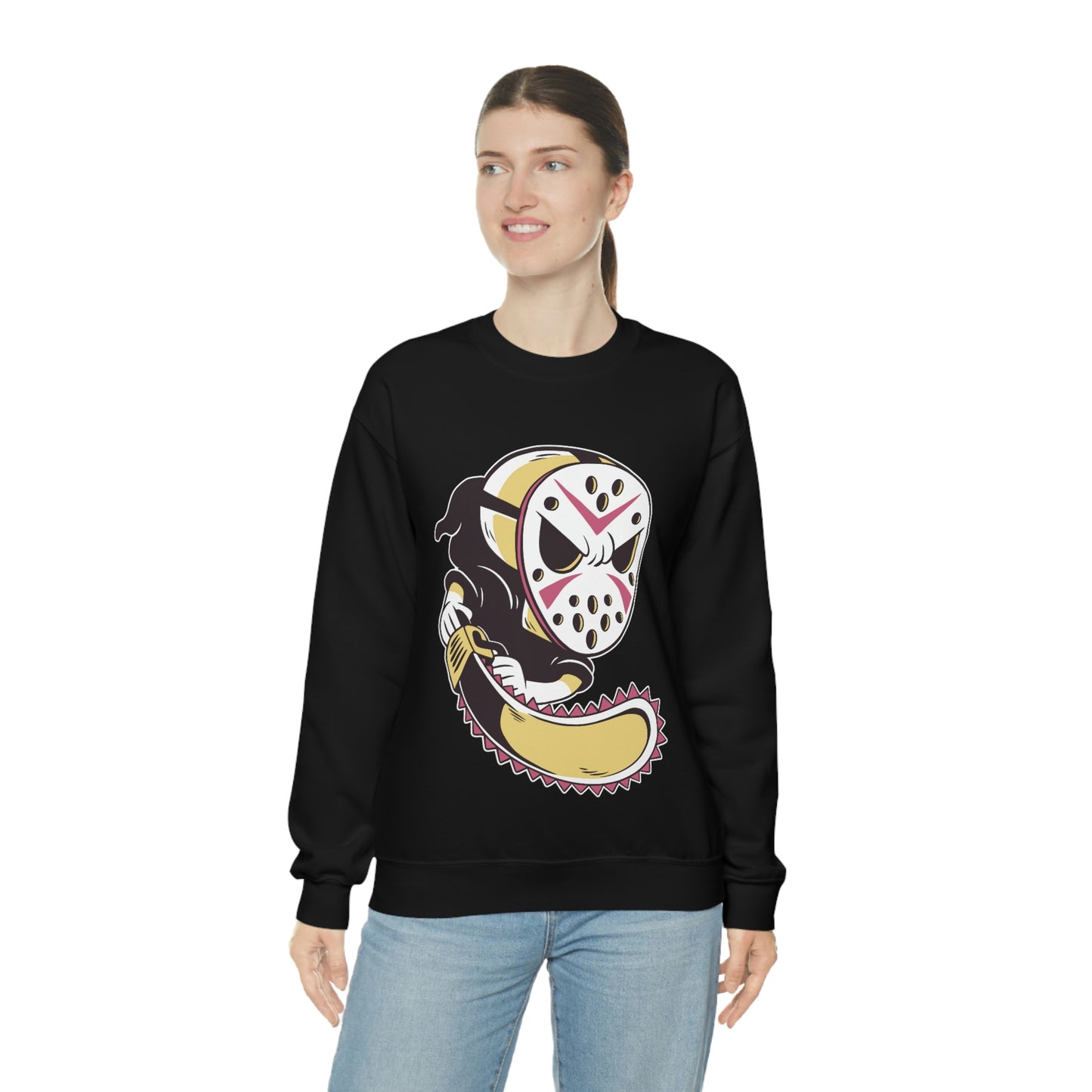 Grim Reaper With Hockey Mask Cartoon Goth Aesthetic Sweatshirt