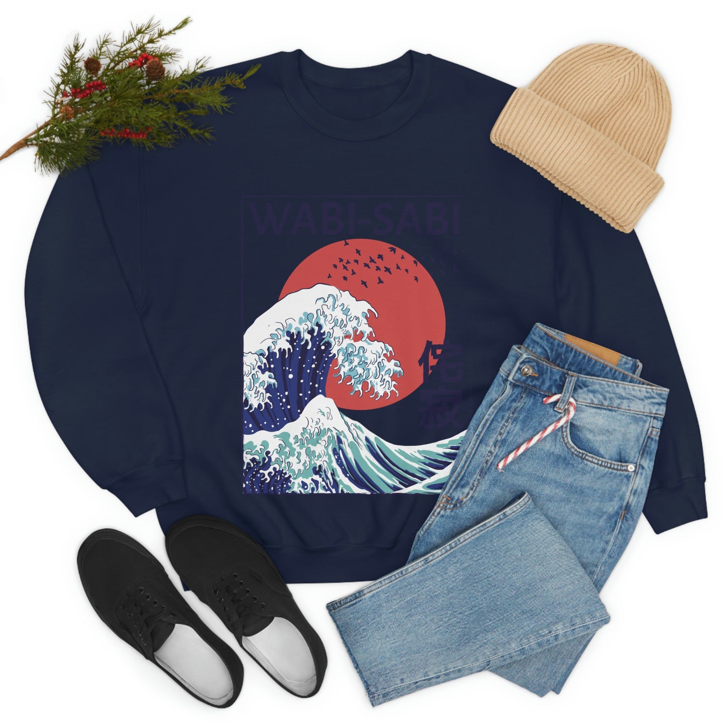 Indie Japanese Art, Japan Streeetwear Retro, Japanese Aesthetic Wave Sweatshirt