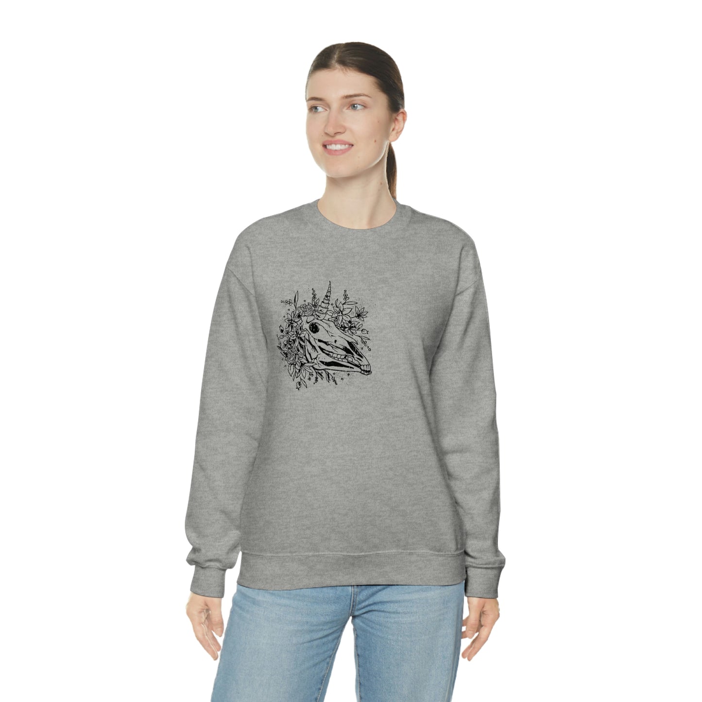 Unicorn Skull Goth Aesthetic Sweatshirt