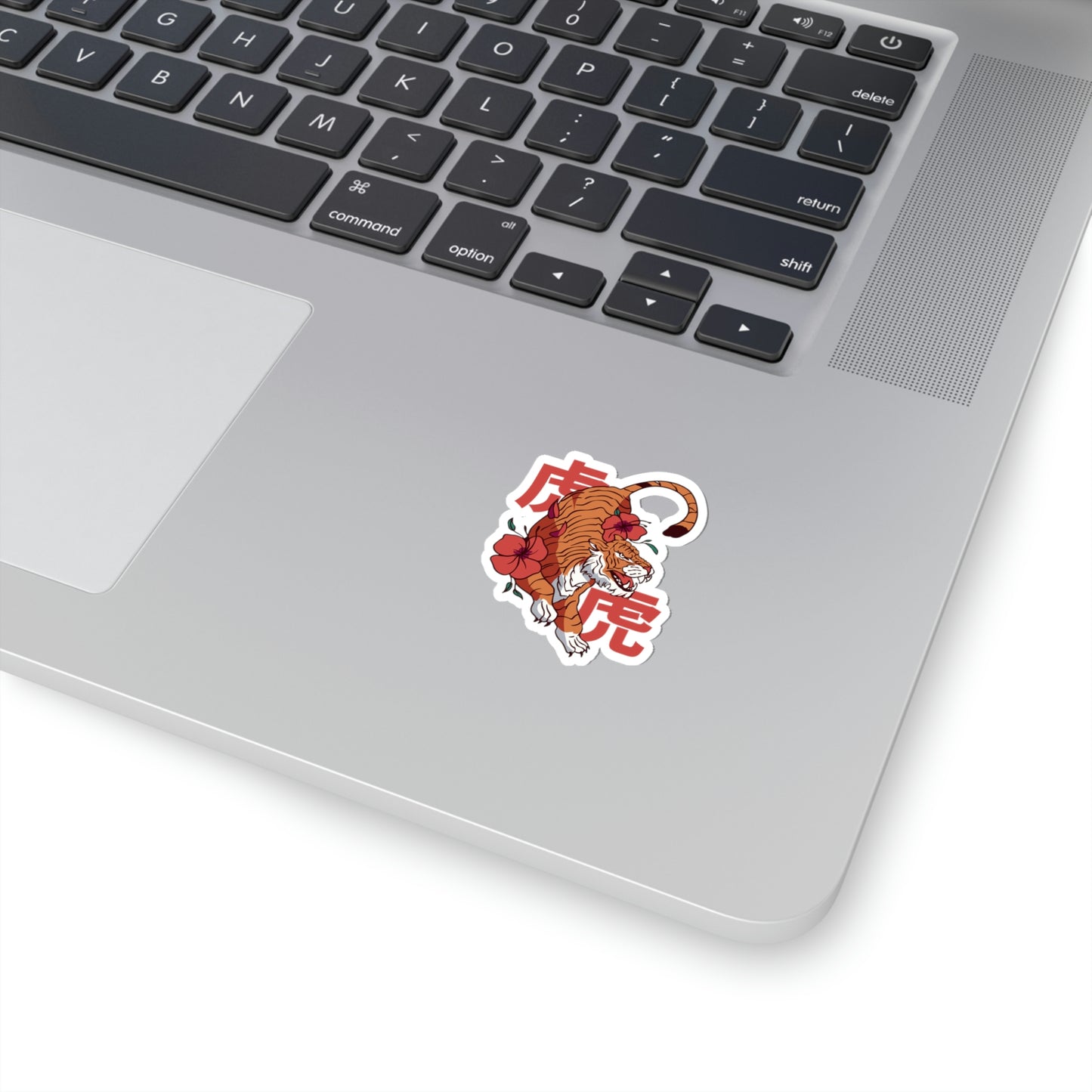 Japanese Aesthetic Tiger and Flowers Sticker