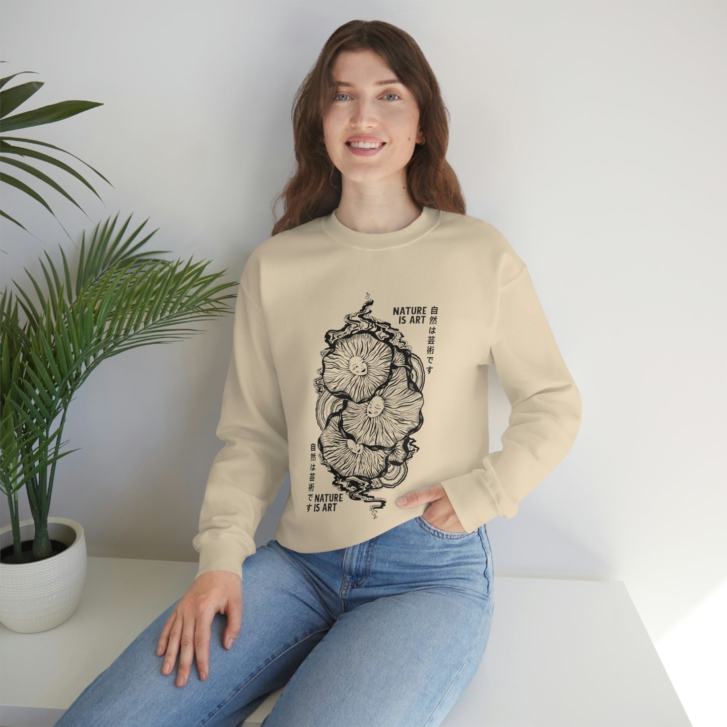 Cottagecore Nature Is Art Japanese Sweatshirt