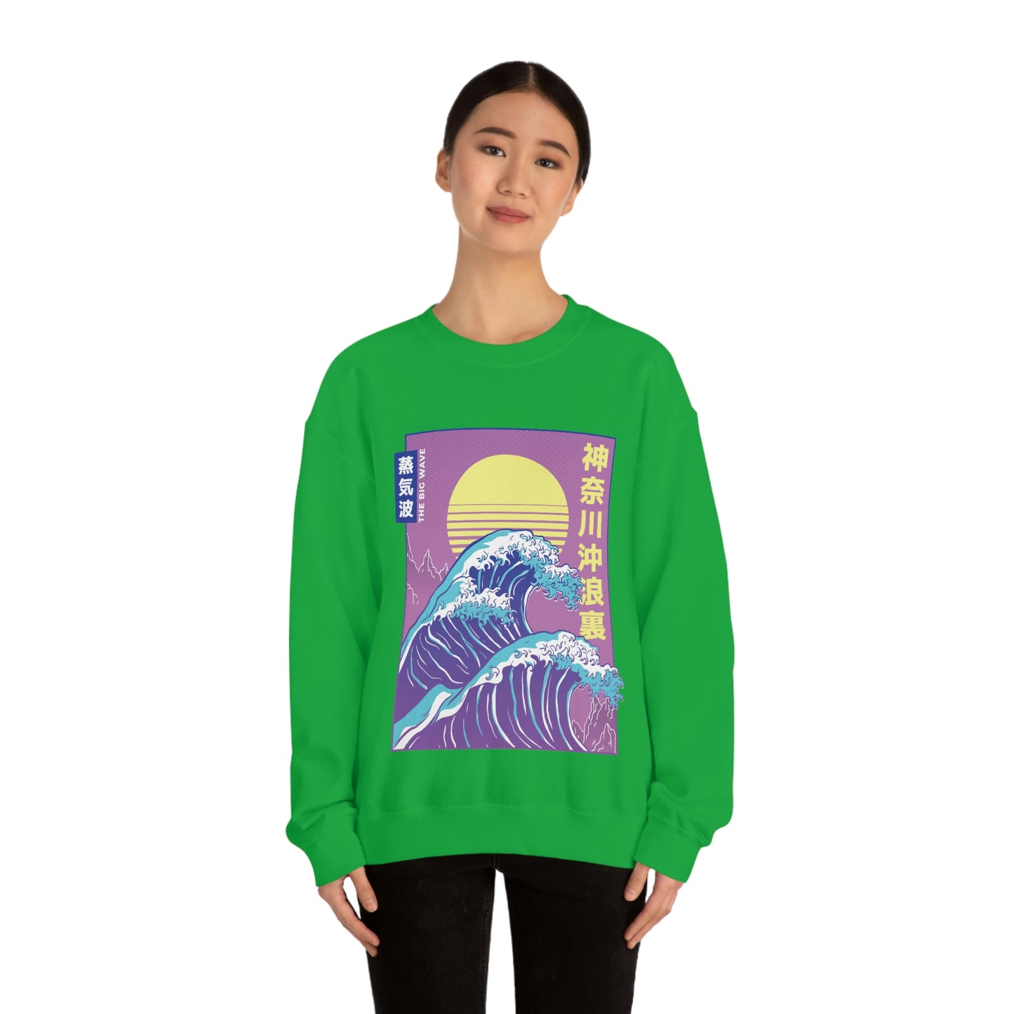 Japanese Aesthetic Vaporwave The Great Wave off Kanagawa Sweatshirt