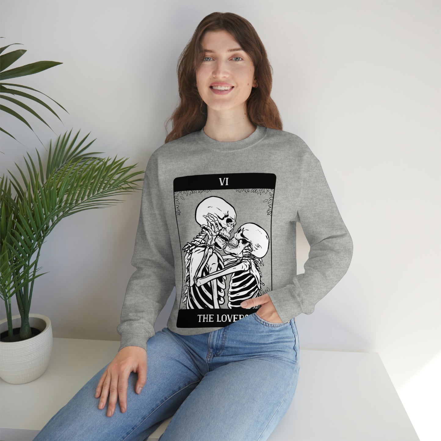 The Lovers Tarrot Card Goth Aesthetic Sweatshirt