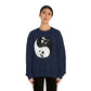 Ying Yang Skulls, Goth Aesthetic Sweatshirt