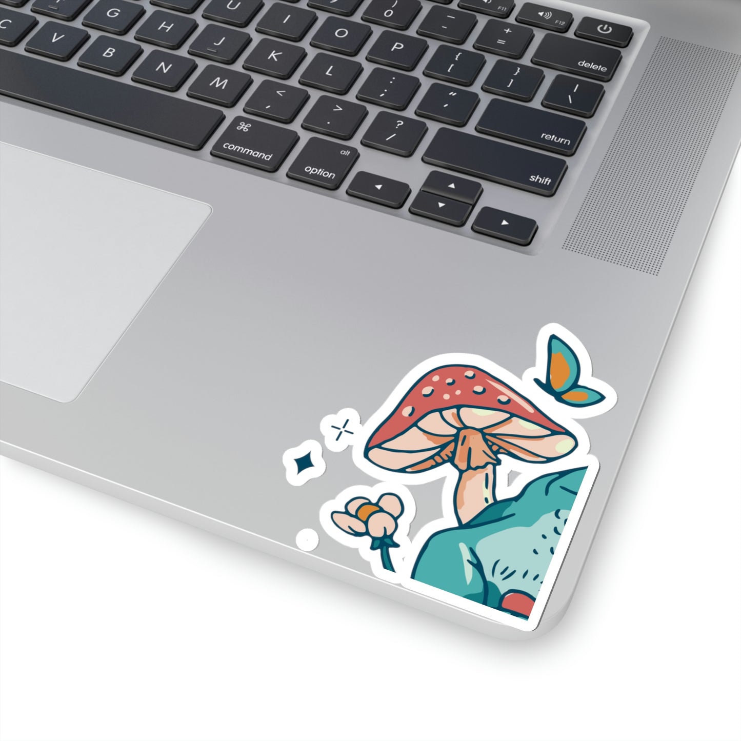 Cottagecore Aesthetic Mushrooms and Frog Sticker
